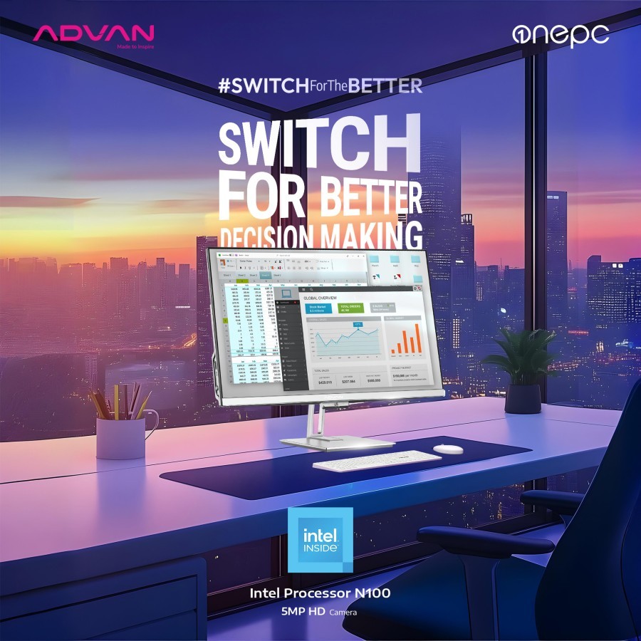 Jual ADVAN ONE PC AIO ALL IN OnePC i3 8/256GB, i5 8/512GB, i7 8/512GB ...