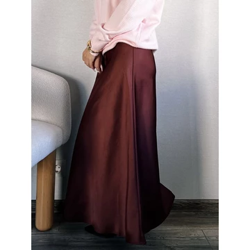 Rok Satin Silk Skirt Panjang Flowy Premium Banyak Warna Simple Elegan Bisa Custom Ukuran Besar