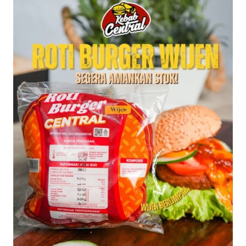 Jual Roti Burger Bun Tabur Wijen Halal 9cm Murah Satuan Hotdog Long ...