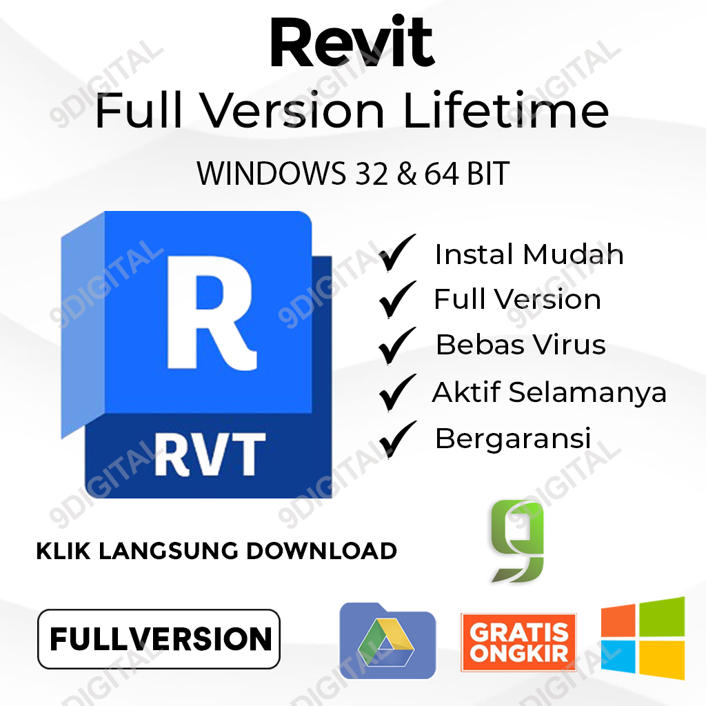 Jual Autodesk Revit Full Version 2025/2024/2023/2022/2021/2018/2016