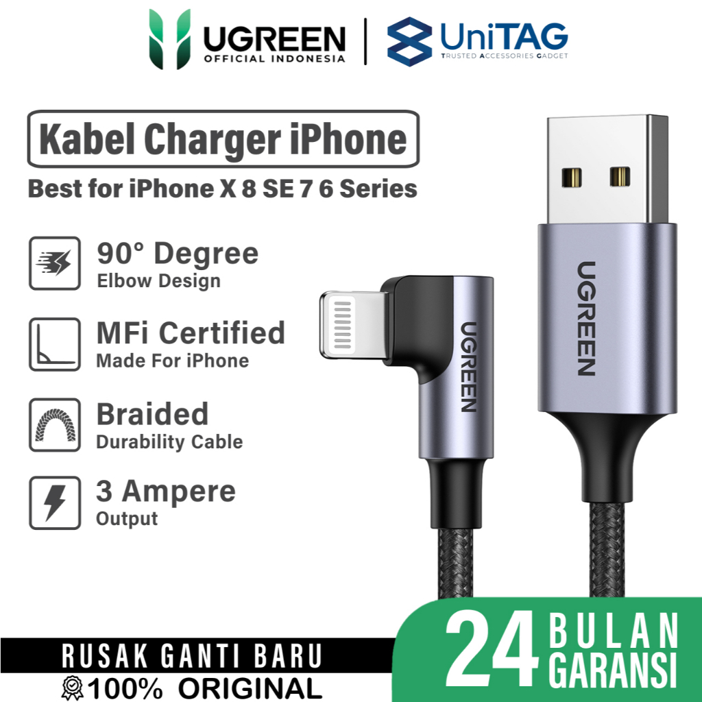 Jual UGREEN Kabel Data Fast Charging iPhone XR XS Max X SE