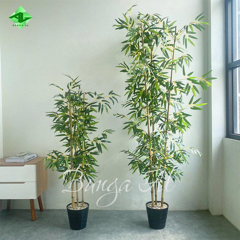 1 Set pohon hias daun bambu kuning latex 160cm / 110cm hiasan ruang tamu rumah caffe aesthetic RB6154