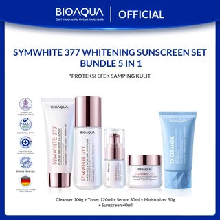 BIOAQUA Symwhite 377 Whitening With Sunscreen Sunblock Wajah Moisturizer Cream / Toner Wajah Glowing / Fade Dark Spot Serum Wajah Glowing Pemutih Wajah / Brightening Cleanser Sabun Cuci