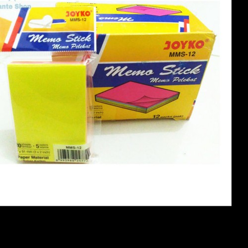Jual 1 pak (isi 12) Memo Stick/ Sticky Note Joyko MMS-12/ Sticknote ...