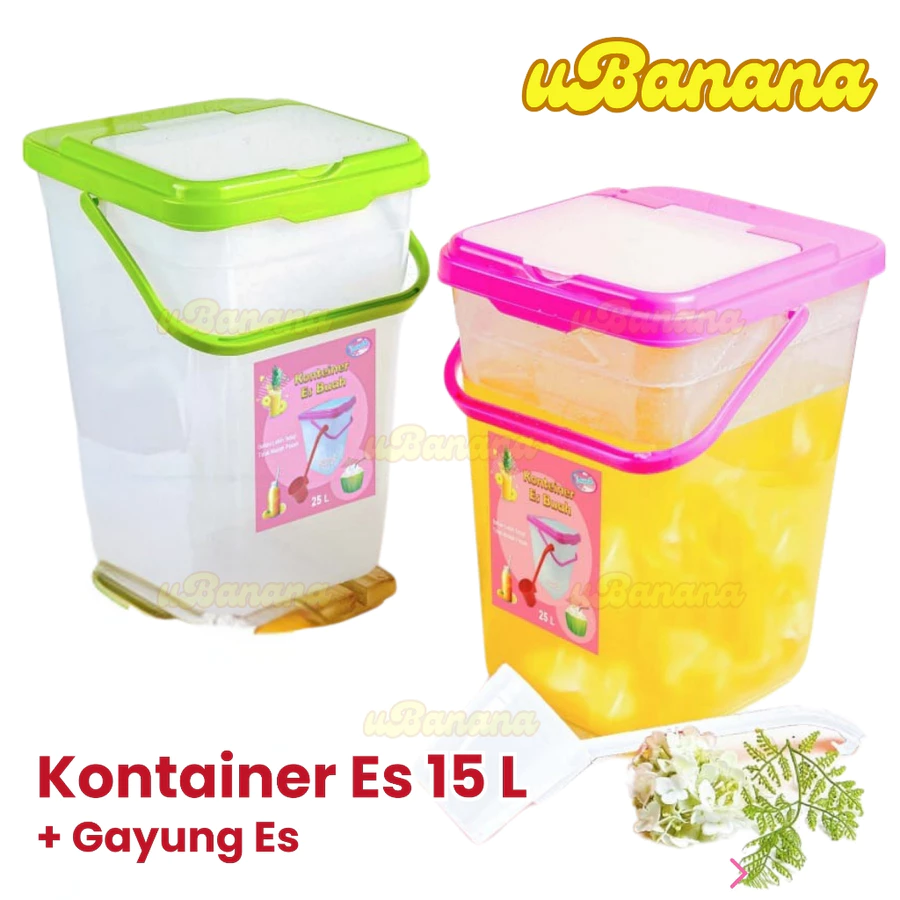 Kontainer Es Buah 15 Lt Gratis Gayung Es