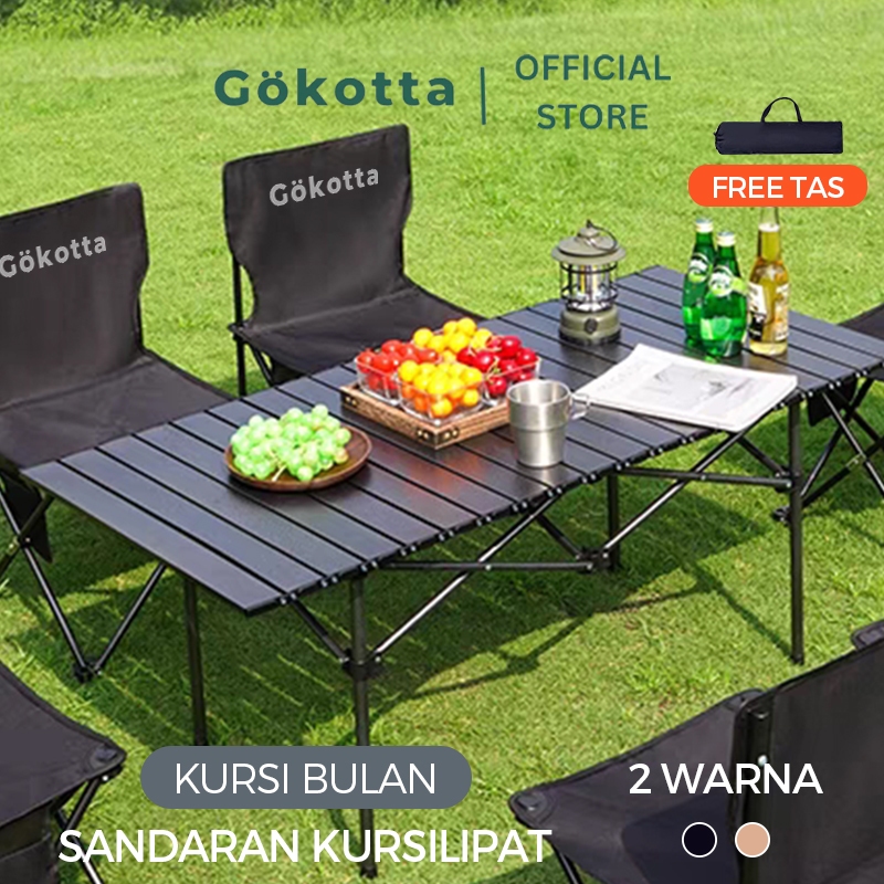 GOKOTTA Meja Panjang Portable/ Meja Lipat/ Meja Piknik/ Meja Camping/ Meja Outdoor/ Meja Persegi Panjang