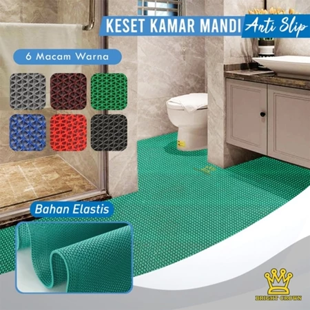 Bright Crown Keset Kamar Mandi Anti Slip ukuran lebar untuk toilet rumah