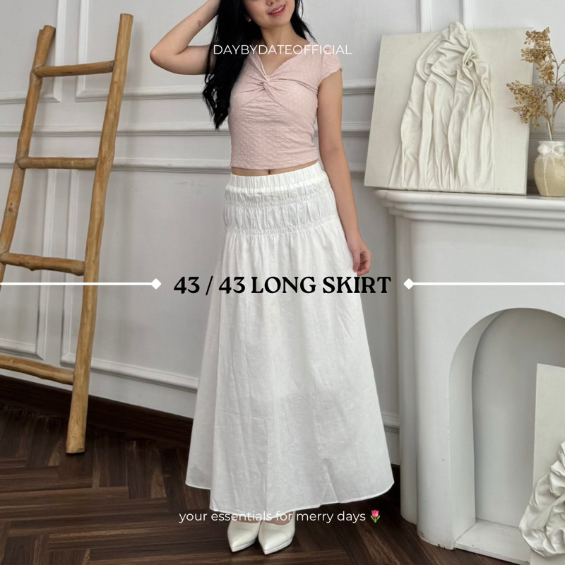 Jual 43 / 43 Long Skirt | Rok Maxi Panjang Rok Panjang Wanita Ruffle ...