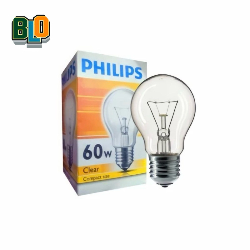Jual Bohlam Pijar Clear 60 Watt Philips CAHAYA KUNING | Shopee Indonesia