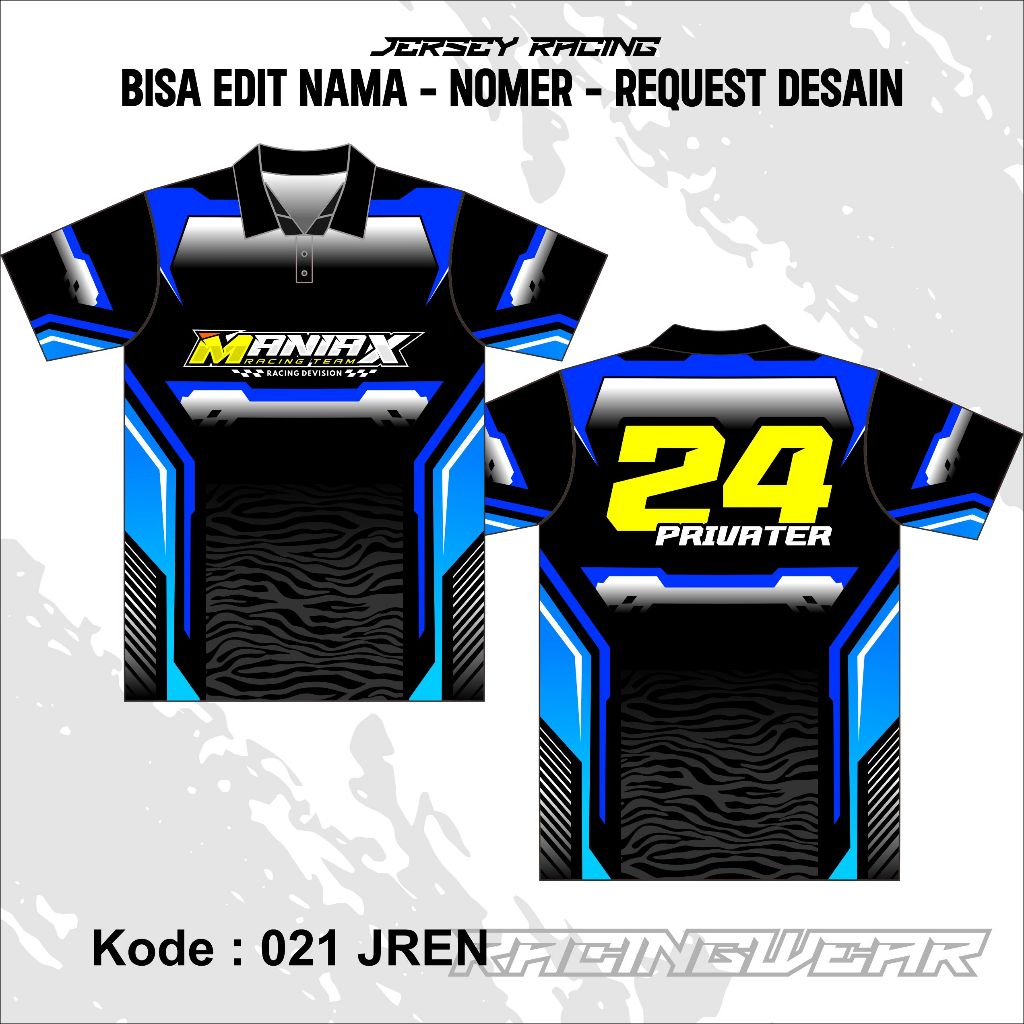 Jual Jersey Racing Custom Motif Desain Bisa Edit Nama & Nomor Jersey ...