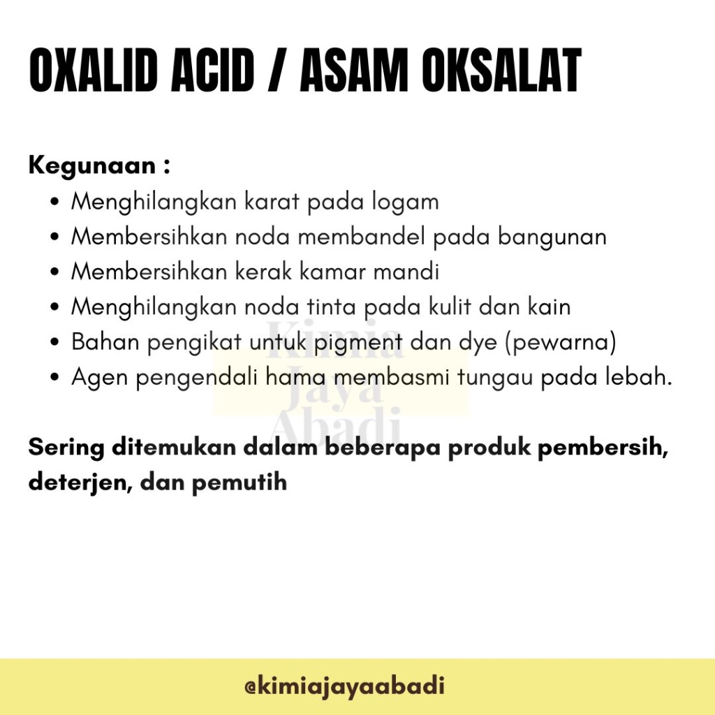 Jual Oxalid Acid / Asam Oksalat / Osasir 1KG / Pembersih Keramik ...