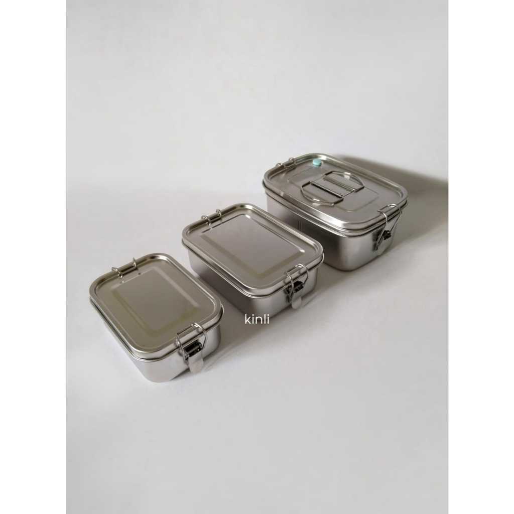 Jual stainless steel bento lunch box container with compartment kotak ...