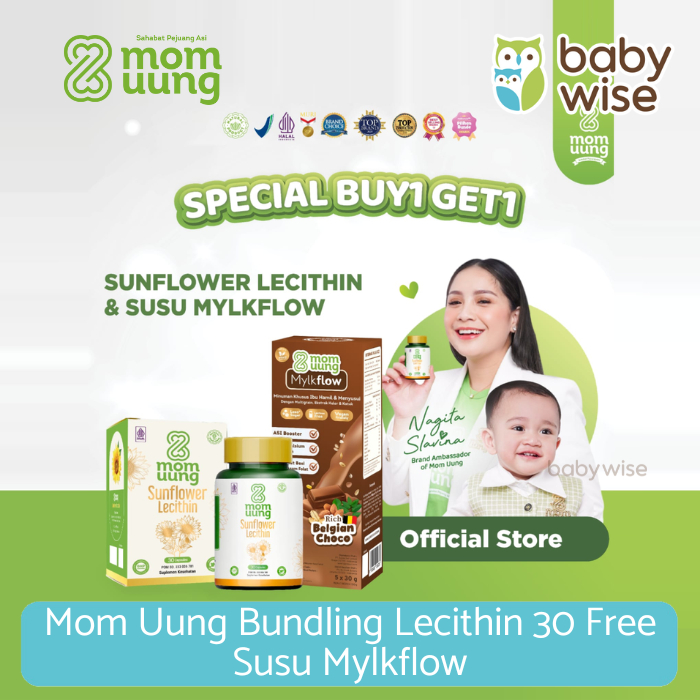 Jual Mom Uung Bundling Lecithin 30 Kapsul Free Susu Mylkflow | Shopee