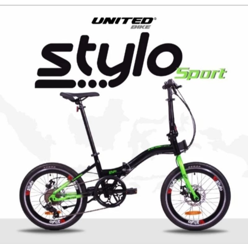 Jual Sepeda Lipat 20 Inch United Stylo 5 Speed | Shopee Indonesia