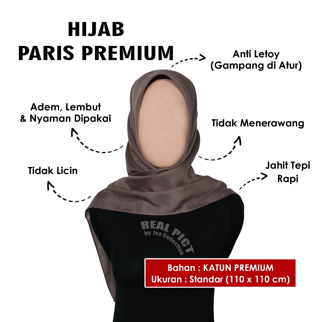 Jual Kerudung Paris Premium Kerudung Segi Empat Hijab Paris Premium ...