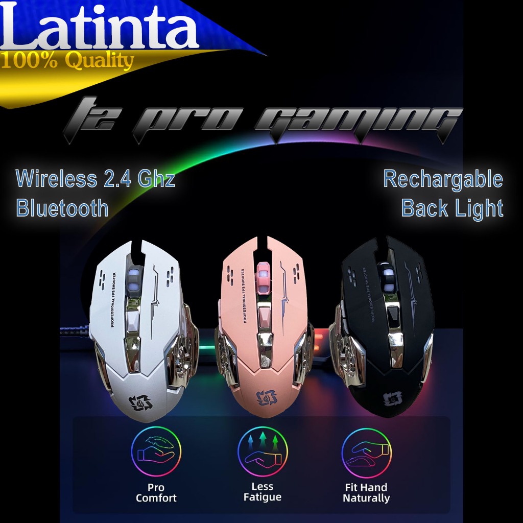 Jual Mouse Gaming 6D Wireless Bluetooth dual connection mode ...