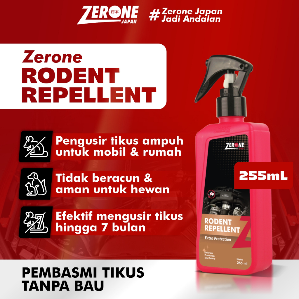 Jual Zerone Rodent Repellent Semprotan Obat Anti Tikus 255 ml Racun ...