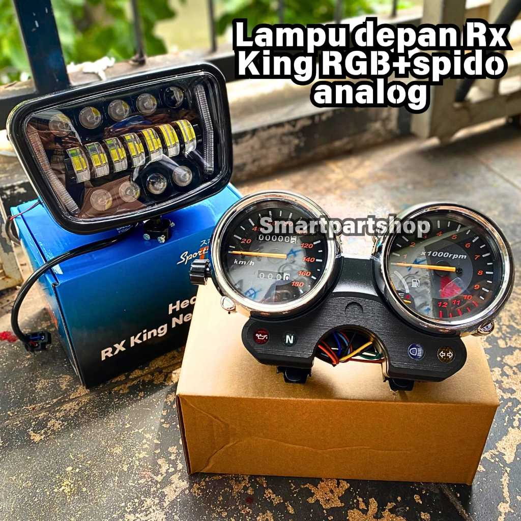 Jual LAMPU DEPAN LED RX KING SET BATOK SPIDO SPEEDOMETER RX KING ANALOG ...