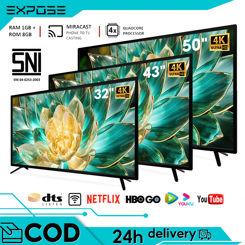 Smart tv 43 inch tv smart 4k uhd android 12 tv (32"/43"/50'')
