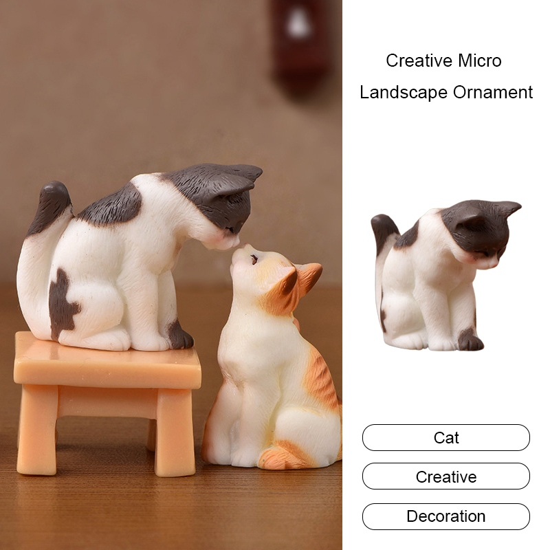 Jual Miniatur kucing untuk dekorasi/ Ornamen Lanskap Mikro Kreatif ...