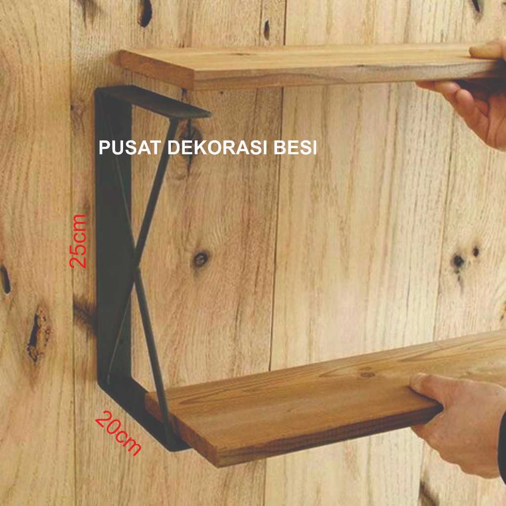 Jual Rak besi siku penyangga rak ambalan rak x | Shopee Indonesia