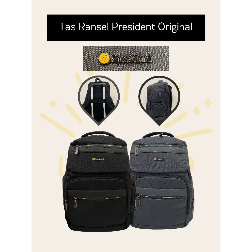Jual Tas Ransel President Original 100%. Ransel Sekolah, Kerja, Laptop ...