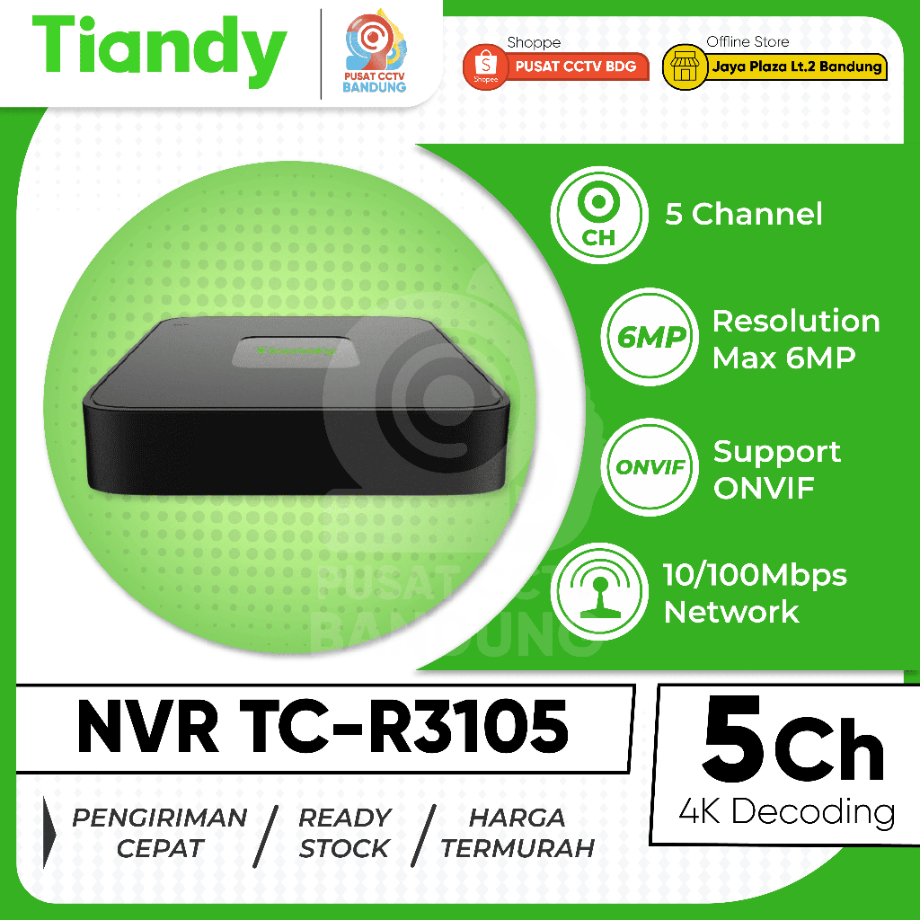 Jual NVR Tiandy TC-R3105 5 Channel NVR Support IP Camera | Shopee Indonesia