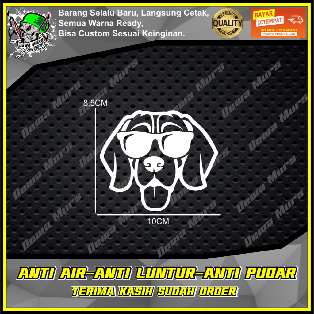 Jual Cutting Sticker ANJING KEREN Sticker Cocok Buat Motor Dan Mobil ...