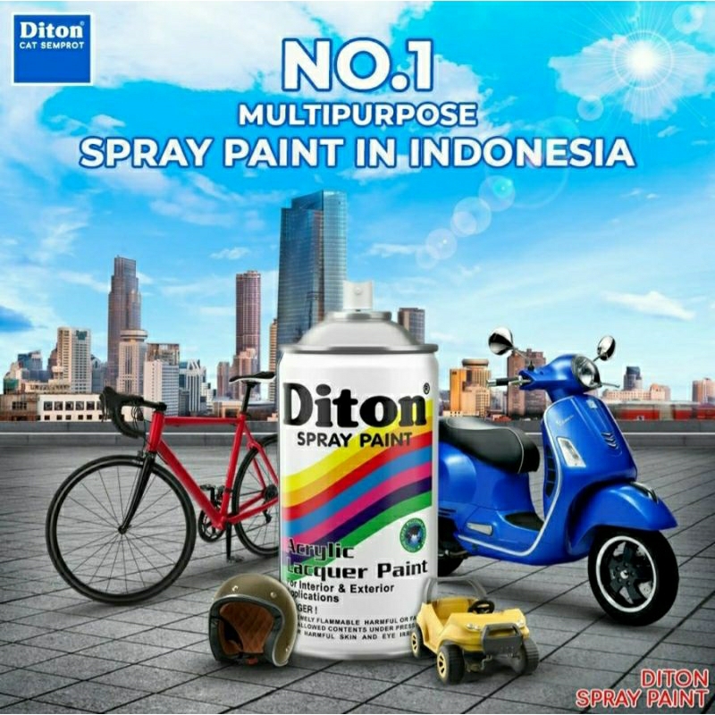 Jual #MAU# Cat Semprot Diton 858 Clear Metallic 300ml Vernis Metalic ...