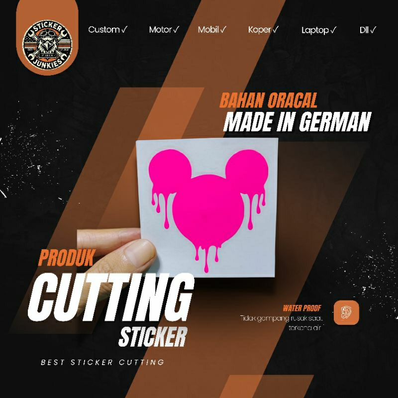 Jual STIKER MICKEY PINK | STIKER CUTTING | CUSTOM MOBIL LAPTOP KOPER ...