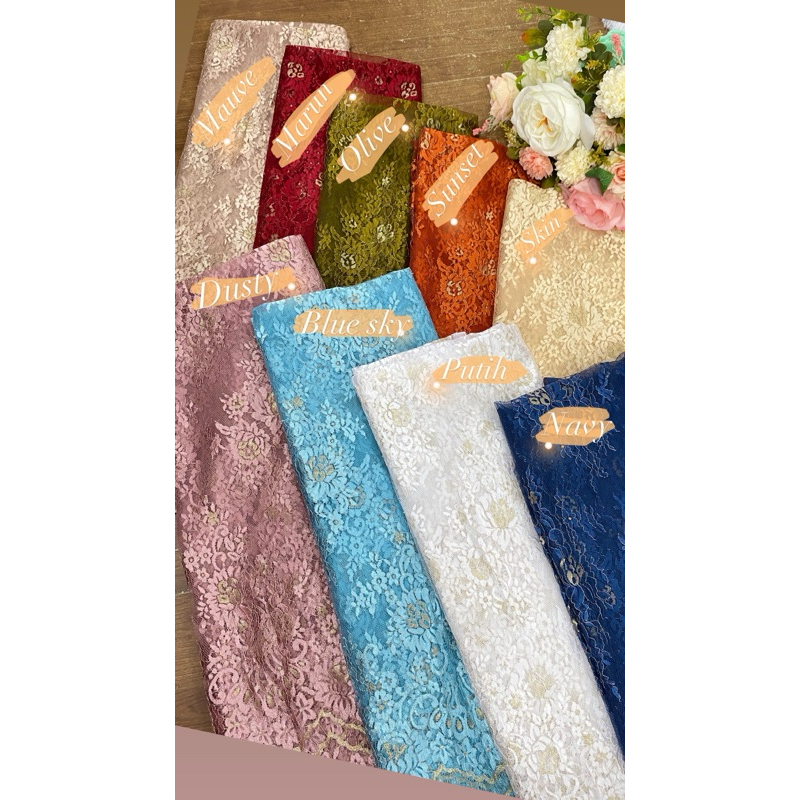 Jual kain kebaya metalic twotone motif ceplok | Shopee Indonesia