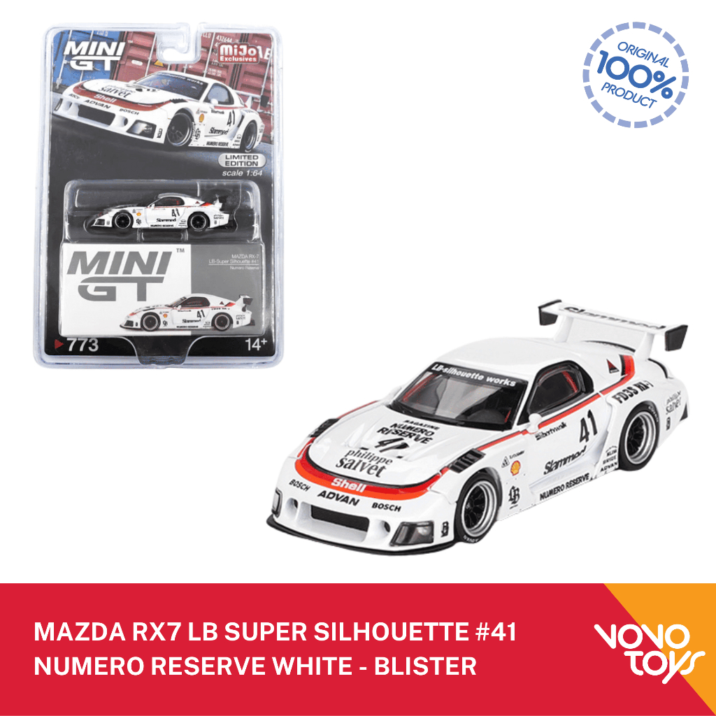 Jual MiniGT 773 Mazda RX7 LB Super Silhouette #41 Numero Reserve White ...