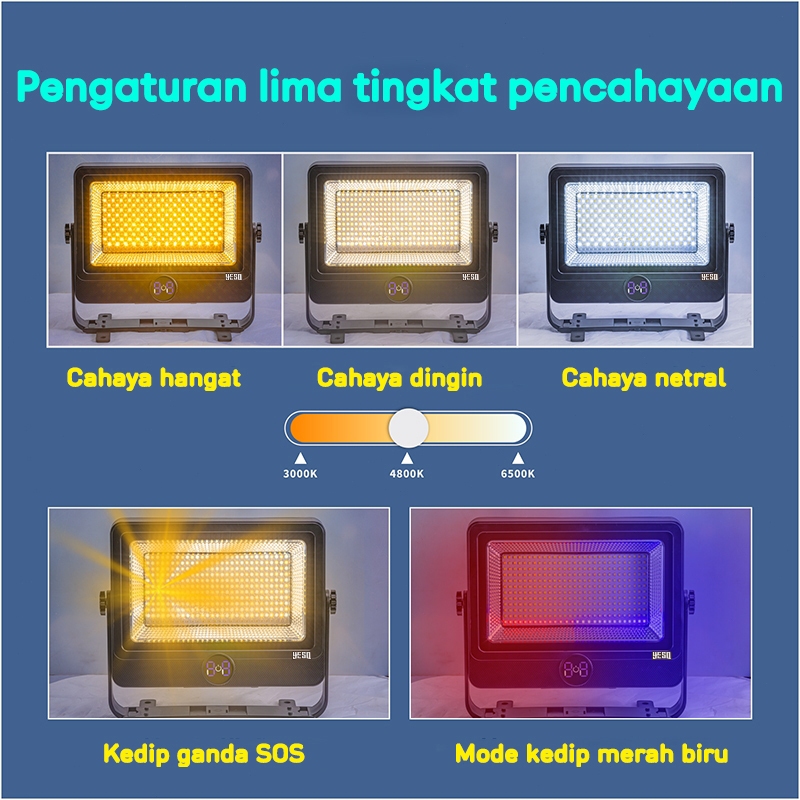Jual YESQ Lampu Tenaga Surya Layar Digital Camping Magnetik Emergency ...