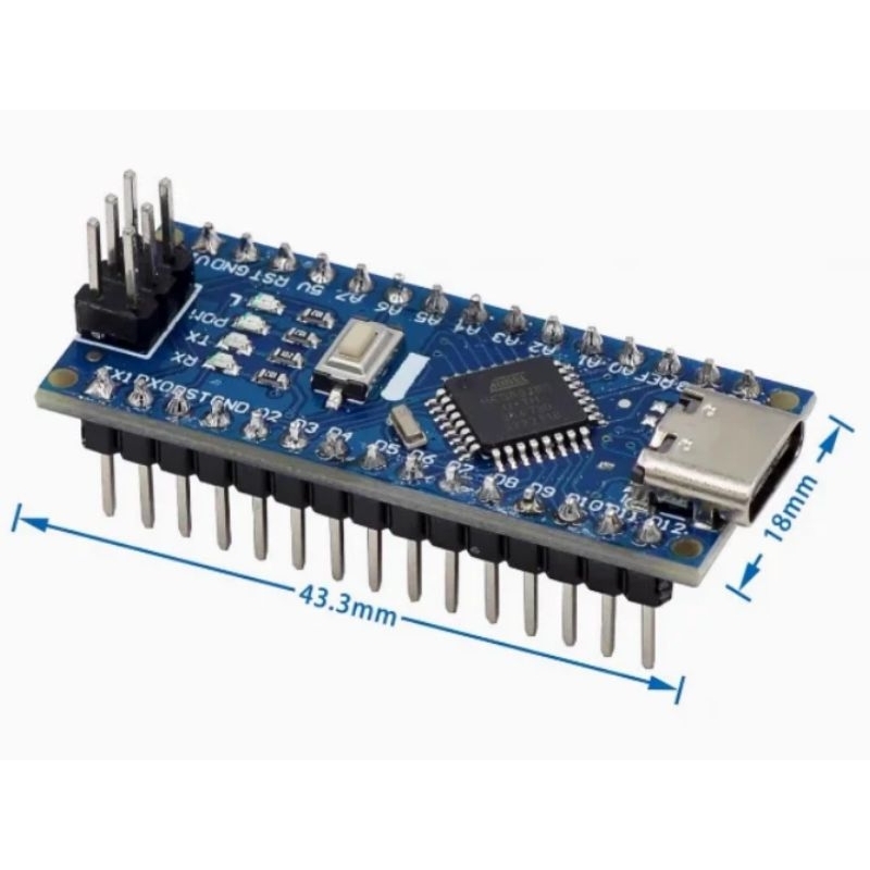 Jual ARDUINO NANO V3.0 USB TYPE C MICROCONTROLLER ATmega328p | Shopee ...