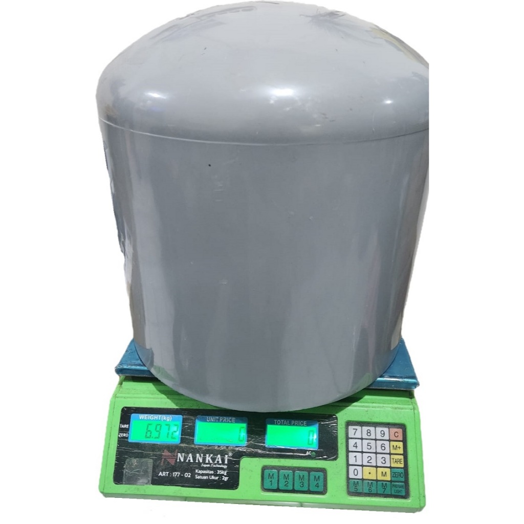 Jual Cap tutup polos PVC abu 12