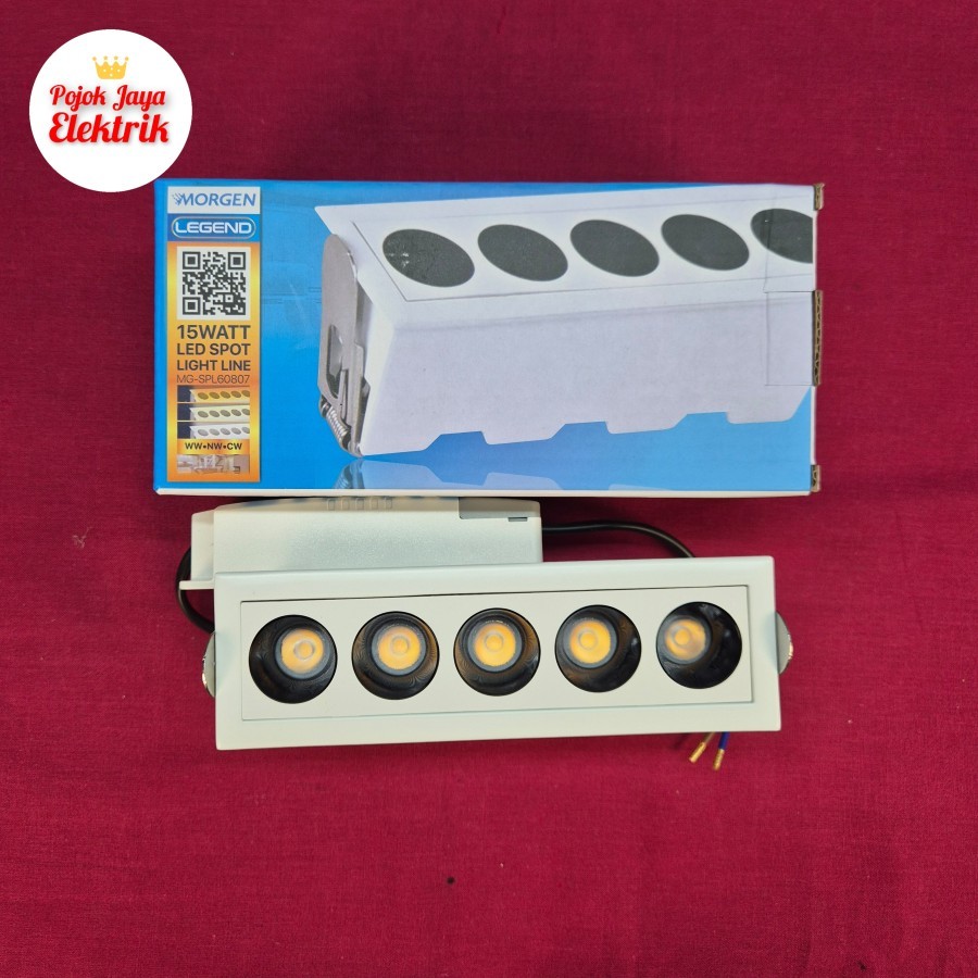 Jual Lampu LED Downlight Spotlight Bar Line 5 Mata Sorot 15W Watt Inbow ...
