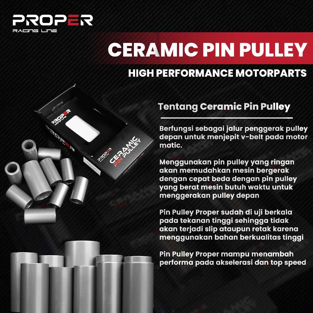 Jual PROPER RACING LINE CERAMIC PULLEY PIN BEAT NEW DELUXE GENIO NEW ...