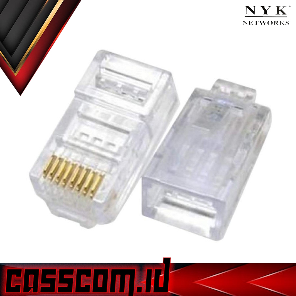Jual NYK Connector Rj45 Cat5 isi 100pcs Konektor RJ 45 Original ...