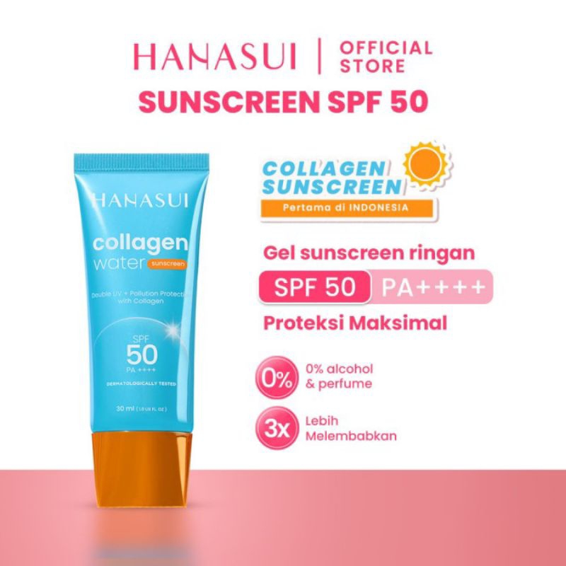 Jual MANADO HANASUI COLLAGEN WATER SUNSCREEN SPF 50PA++++ | Shopee