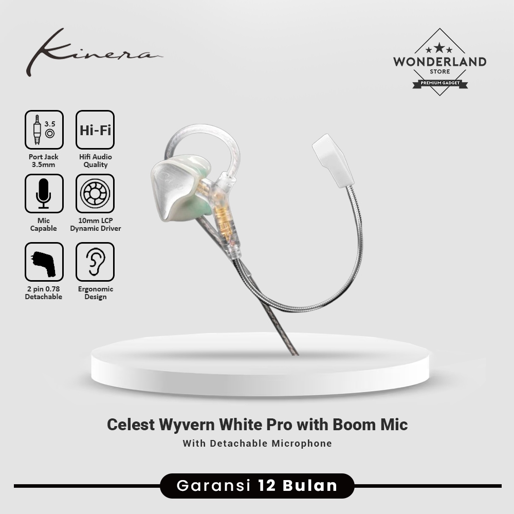 Jual Kinera Celest Wyvern White Pro / White Pro Black Edition with Boom ...