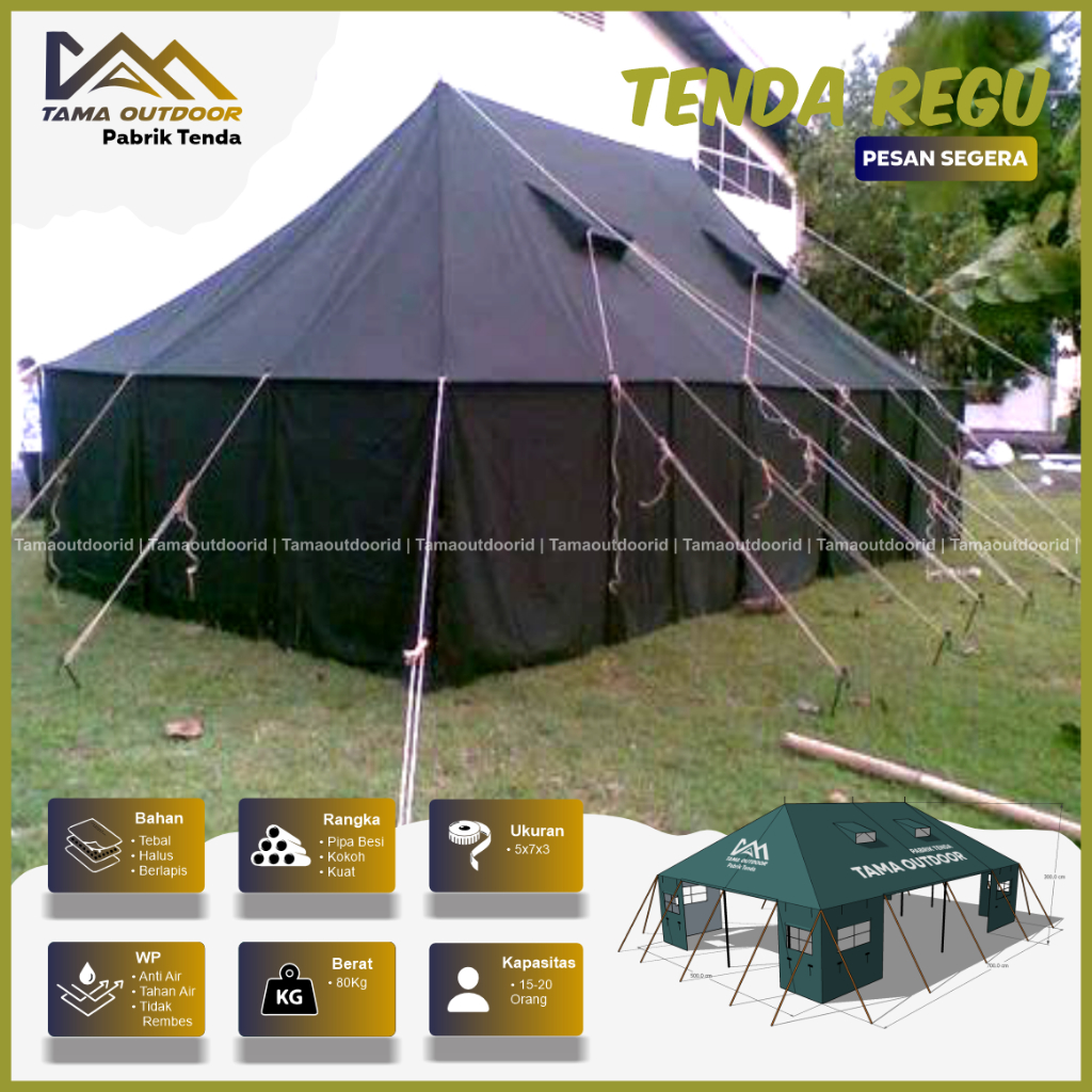 Tenda Regu 1 Paket Perlengkapan Outdoor Sleeping Bag, Matras, Tandu