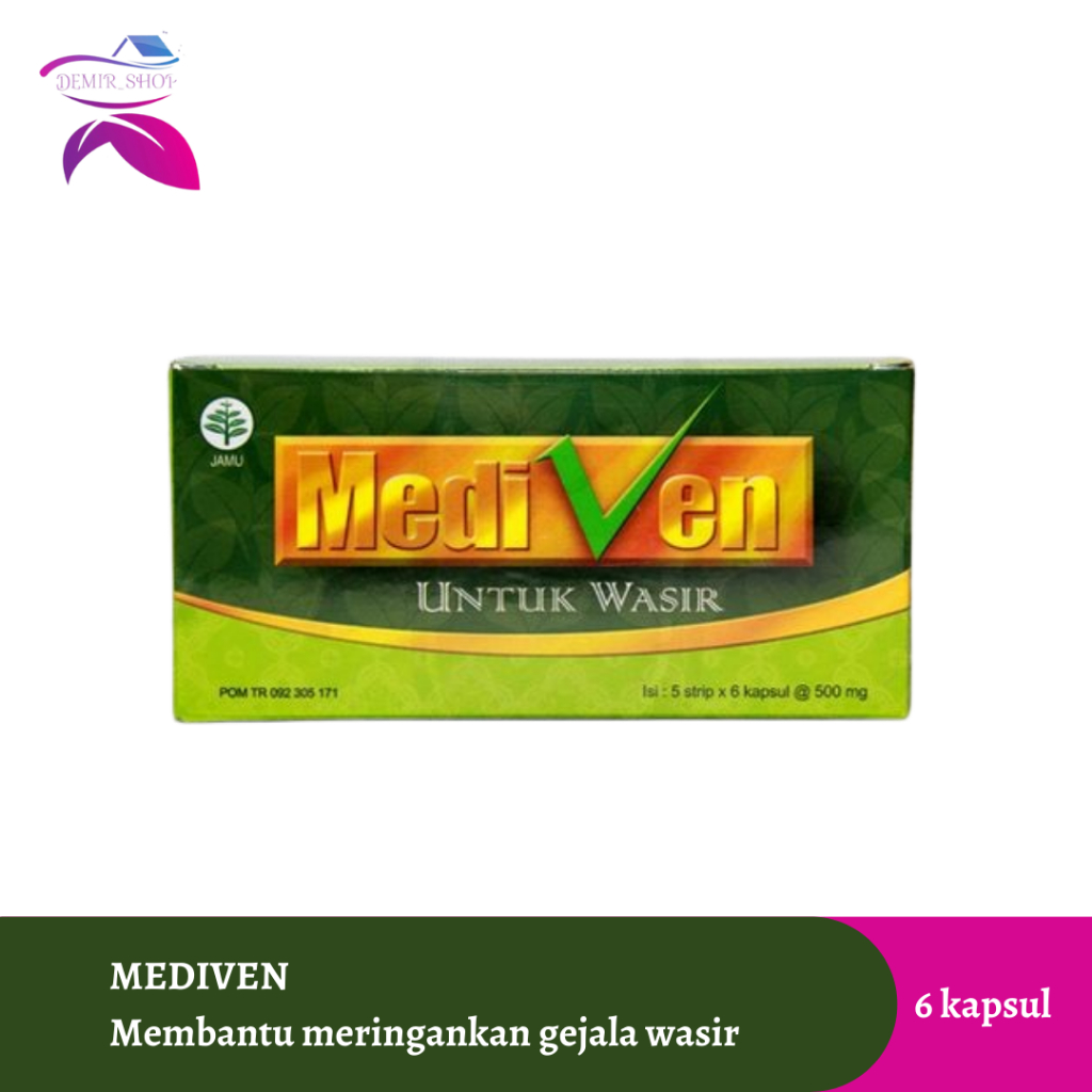Mediven 500 mg Strip 6 Kapsul / Meringankan Gejala Wasir