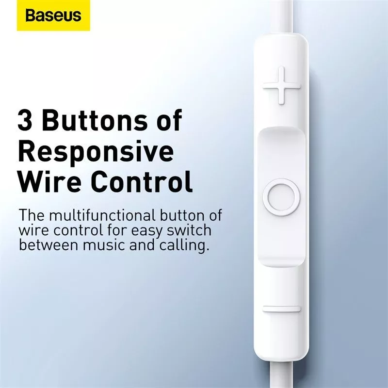 Baseus Headset Kabel H17 Audio Jack 3.5mm Encok Earphone Bass Headset Gaming