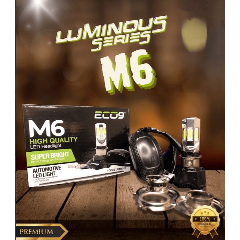 Jual Lampu Headlamp depan LED 6 SISI M6 Kipas LUXIMOS ECO9 Super Terang ...