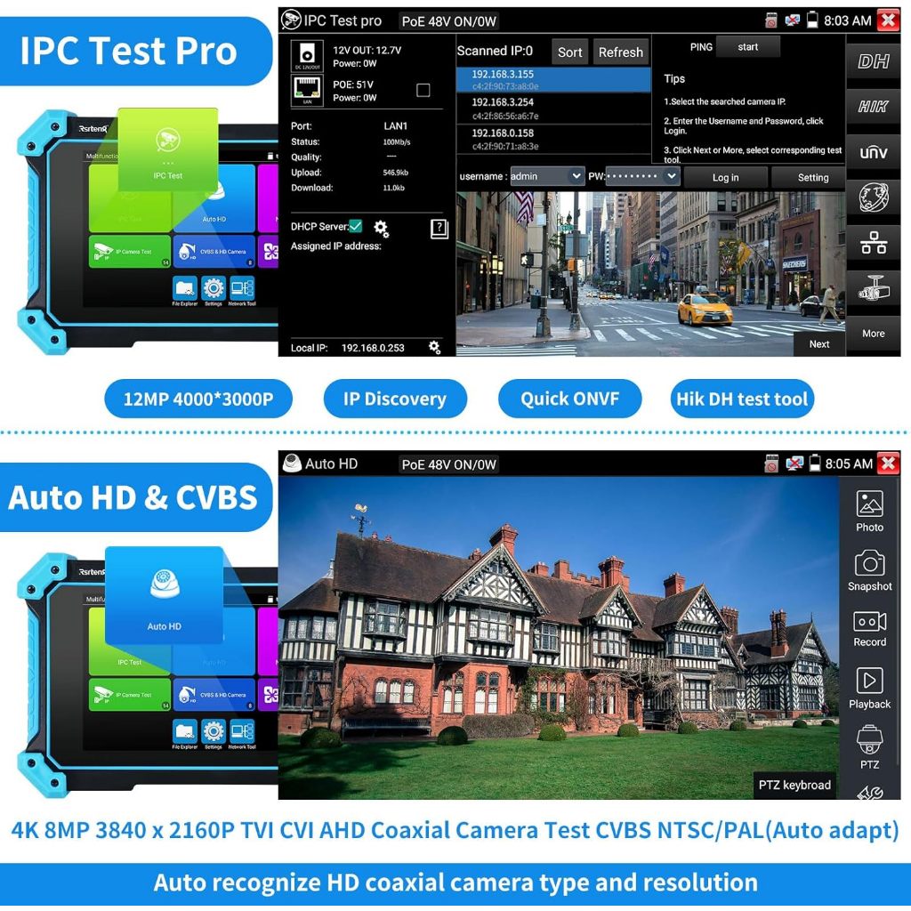 Jual IPC Tester CCTV Tester 8K IPC 5100 Plus All in One 5,4 Inci Layar ...