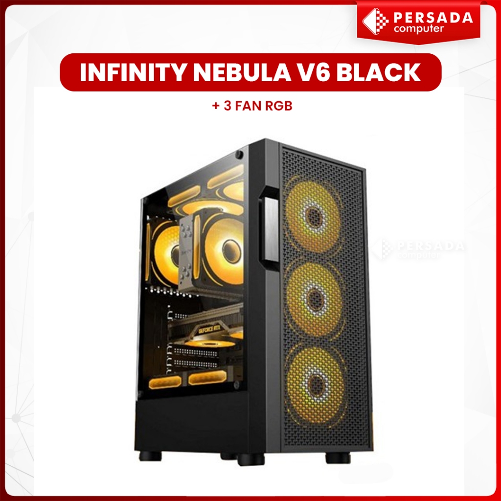 Jual INFINITY NEBULA V6 Black + 3 FAN RGB | Shopee Indonesia
