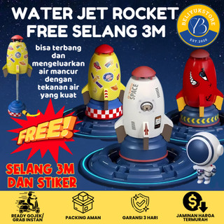 Jual Mainan Roket Air Water Jet Sprinkler Free Selang 3M Roket Berputar ...