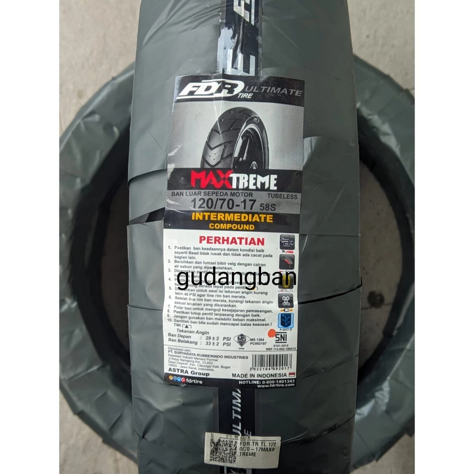 Jual MAXTREME !! FDR ULTIMATE TIRE Ban Supermoto Ninja (CEK VARIAN 110 ...