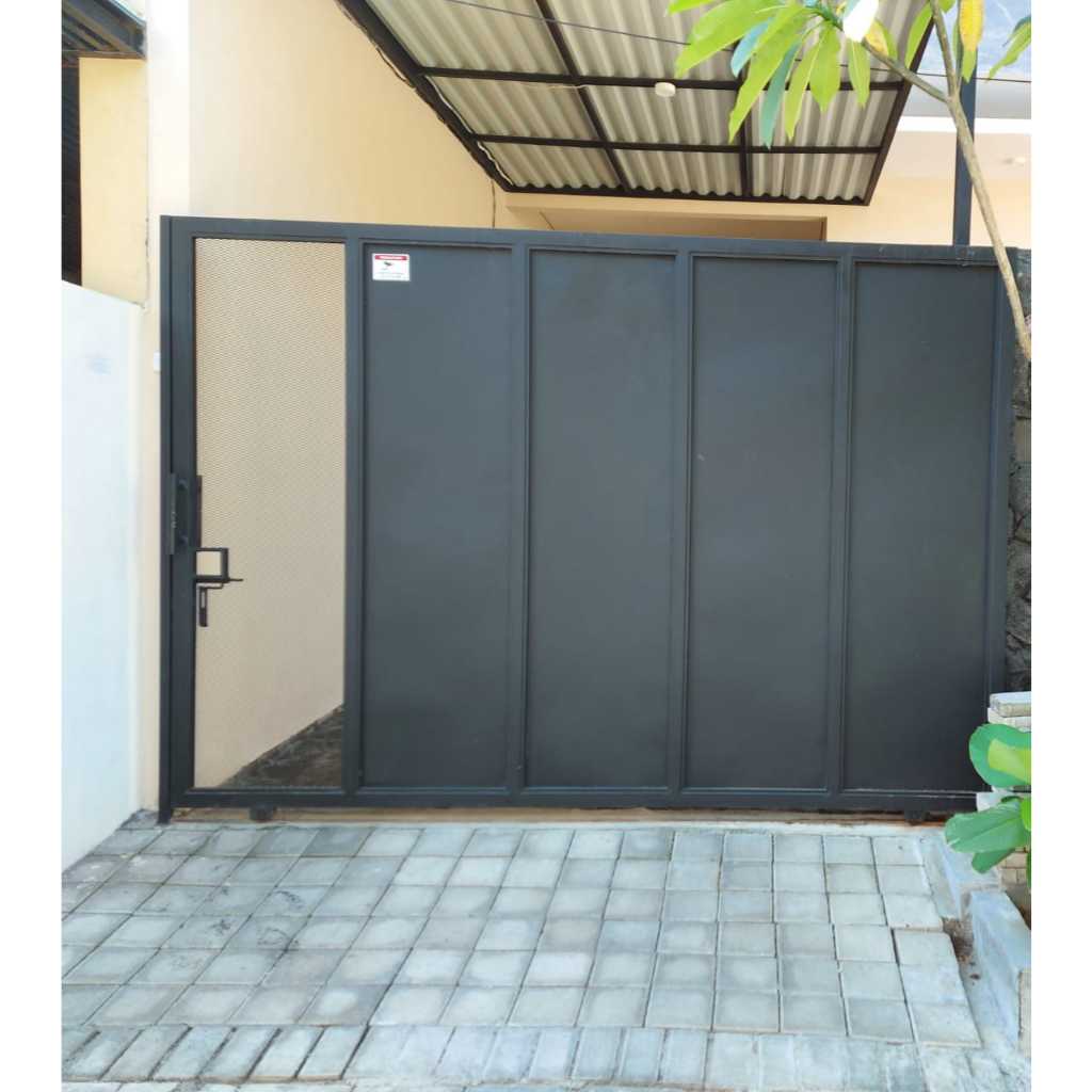 PAGAR GARASI TIPE PLAT MODERN