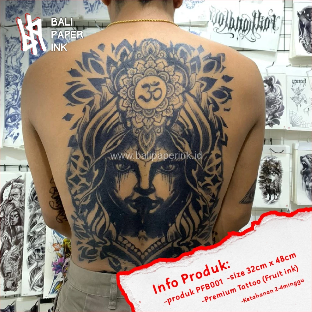 Tinta Sementara Premium Mandala Buah Dewi Leak Bali Paper PFB001 dan Tato Temporer